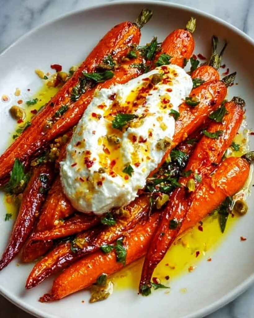 Roasted Carrots with Whipped Ricotta and Hot Honey Recipe