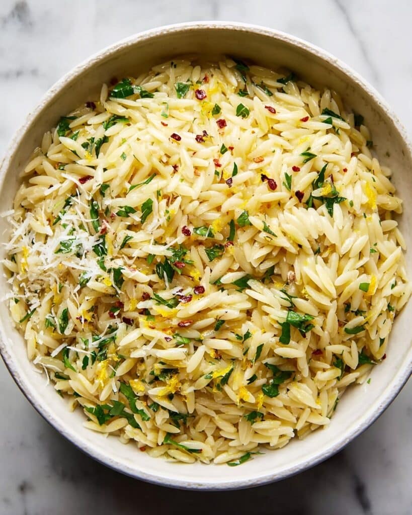 Garlic Butter Lemon Orzo with Parmesan – Easy 20-Minute Recipe