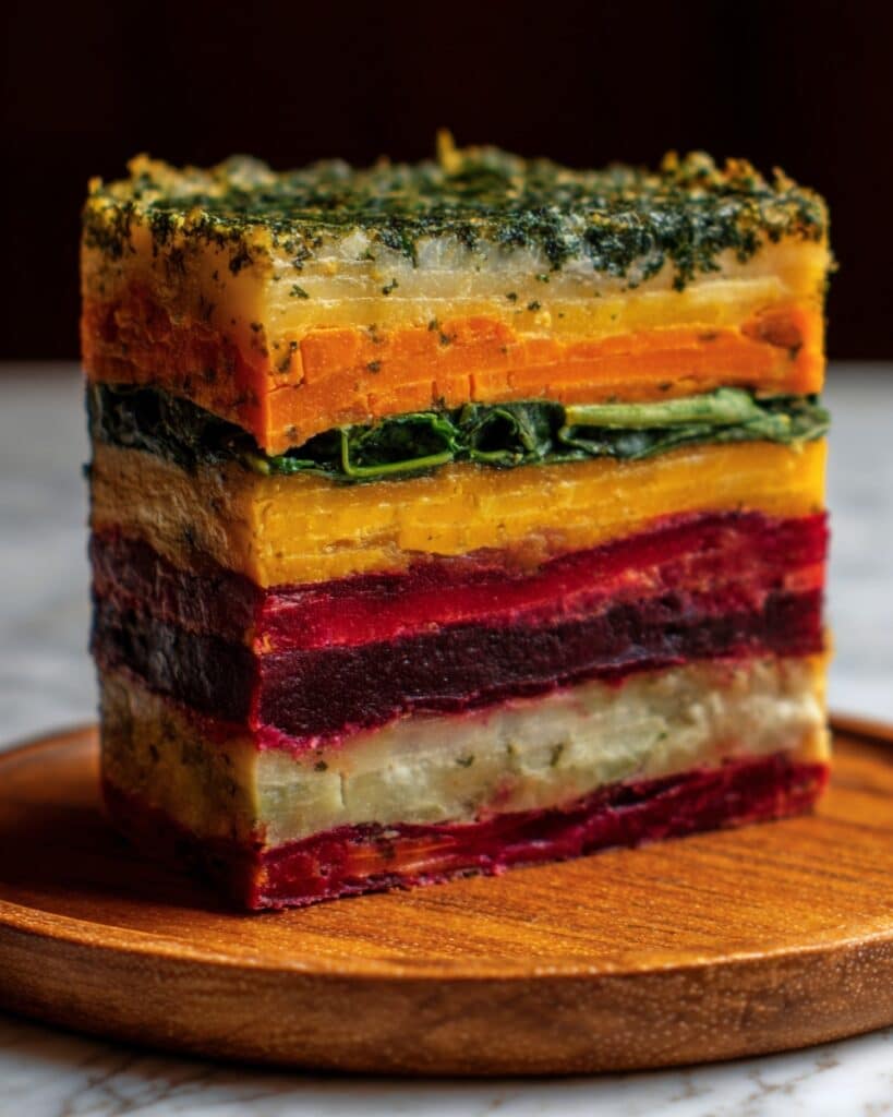 Rainbow Veggie Cake (Savory) Recipe