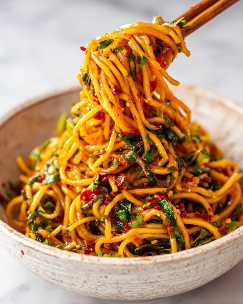 10-Minute Chili Garlic Noodles Recipe