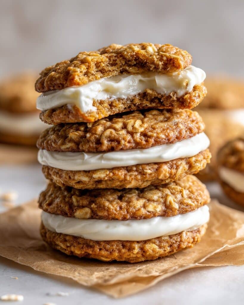 Soft and Chewy Sourdough Oatmeal Cookies with Creamy Filling Recipe