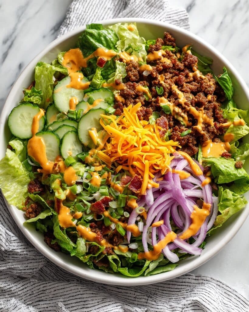 Keto Cheeseburger Salad Recipe