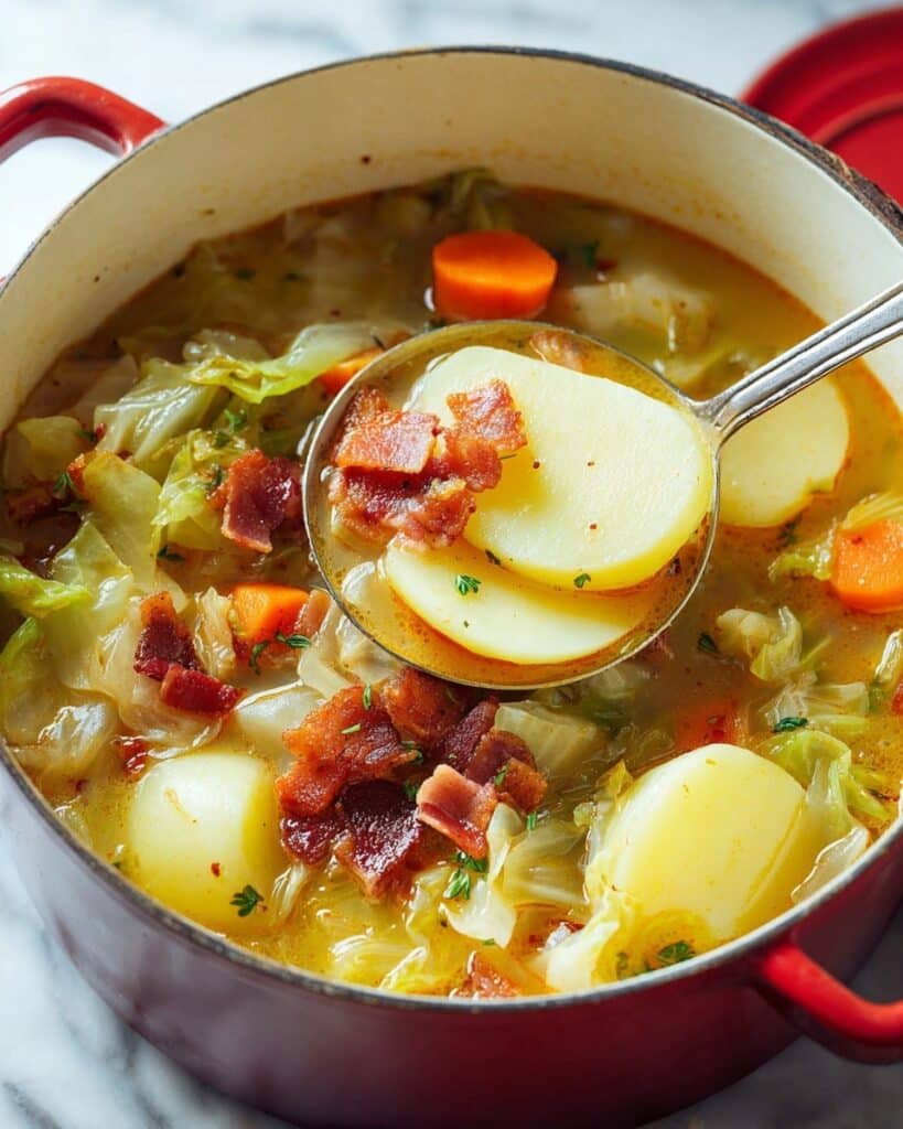 Irish Bacon, Cabbage, and Potato Soup Recipe