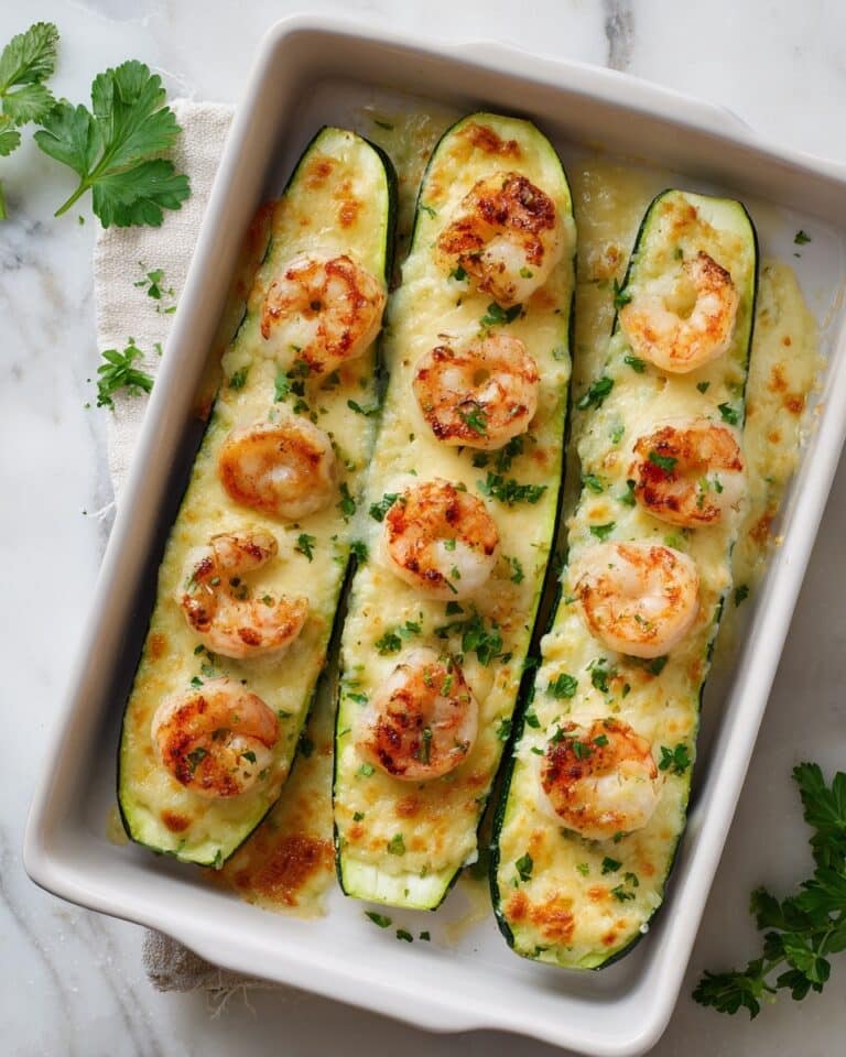 Garlicky Shrimp Zucchini Boats Recipe
