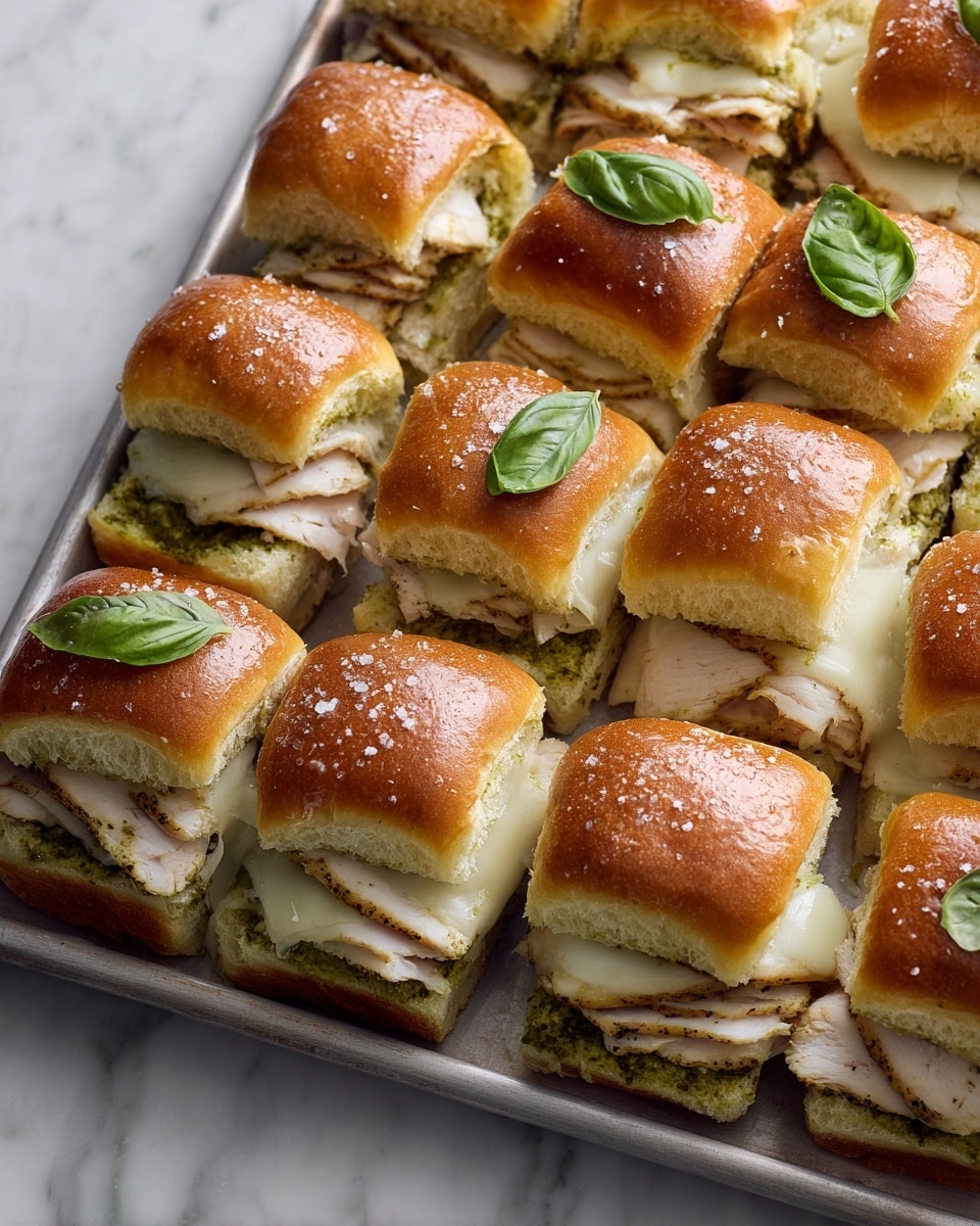Turkey Pesto Mozzarella Sliders Recipe