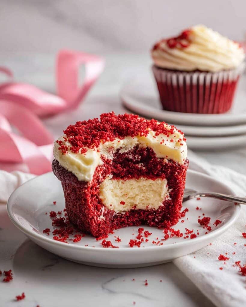 Red Velvet Brownie Bites with Cream Cheese Swirl Recipe