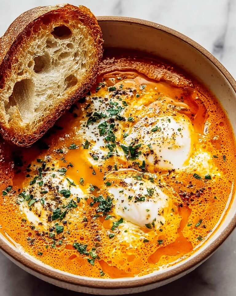 Spanish Garlic Soup with Smoked Paprika and Egg Ribbons Recipe