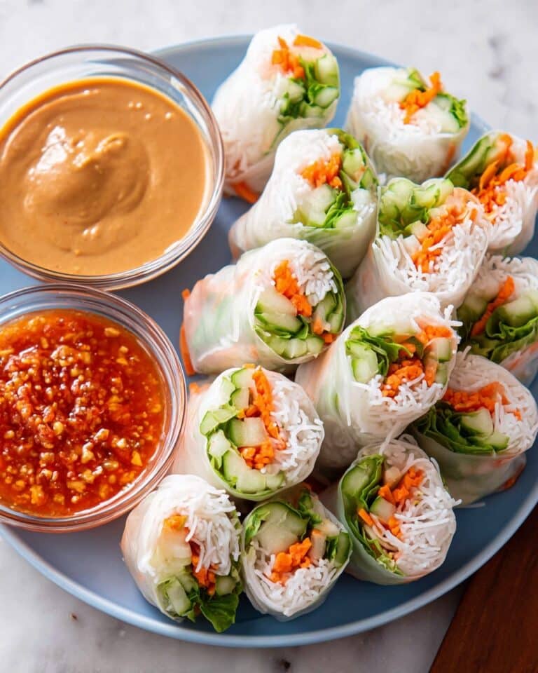 Fresh Spring Rolls with Homemade Dipping Sauces Recipe