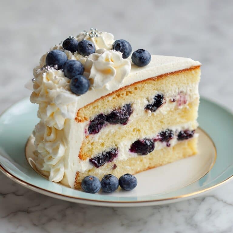 Lemon Blueberry Cake with Mascarpone and Lemon Curd Frosting Recipe
