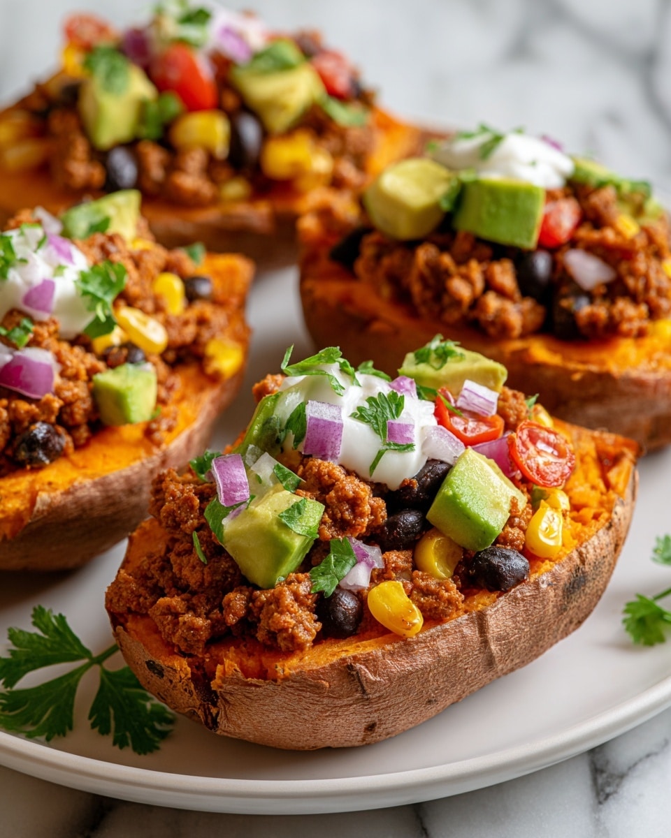 Taco Stuffed Sweet Potatoes Recipe
