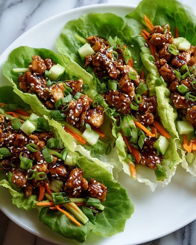 Teriyaki Chicken Lettuce Cups Recipe