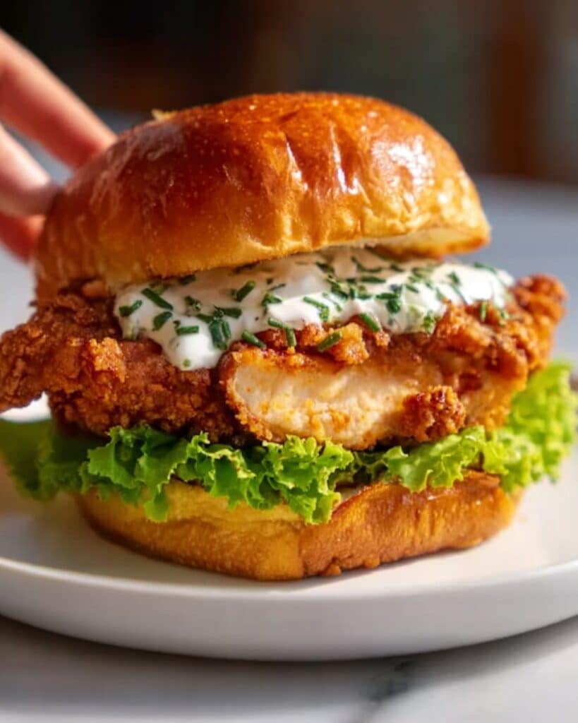 Cajun Crispy Chicken Sandwich with Garlic Aioli Recipe
