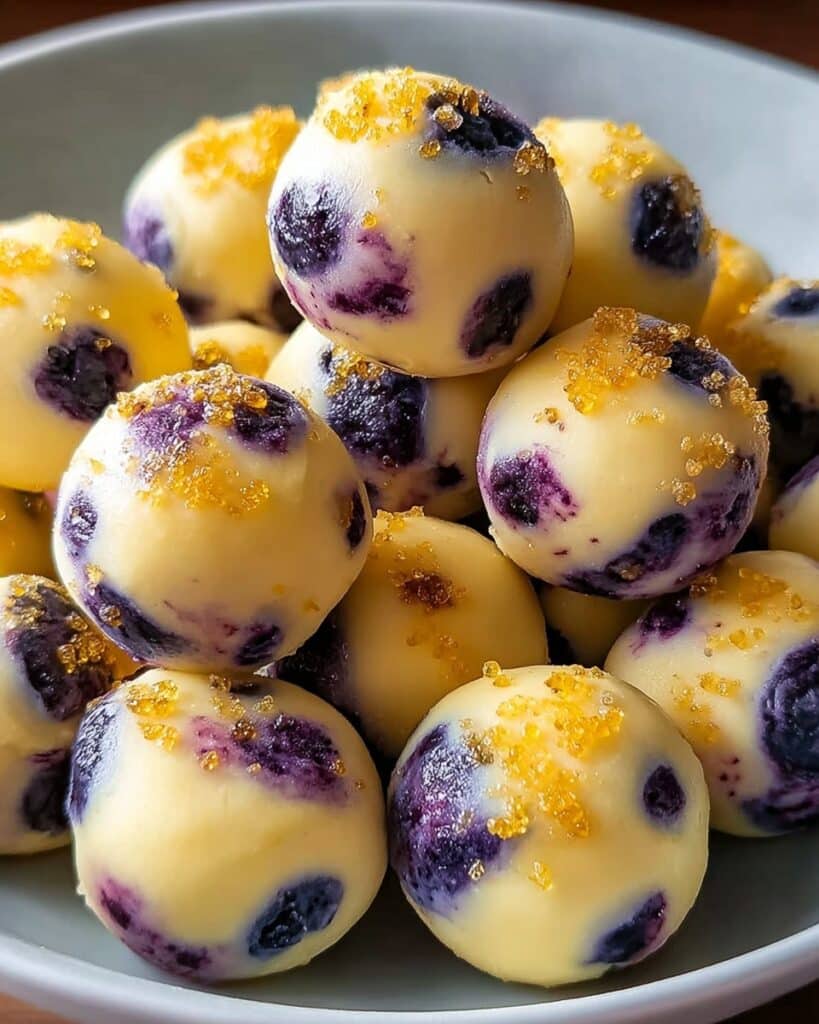 Lemon Blueberry Cottage Cheese Protein Bites Recipe