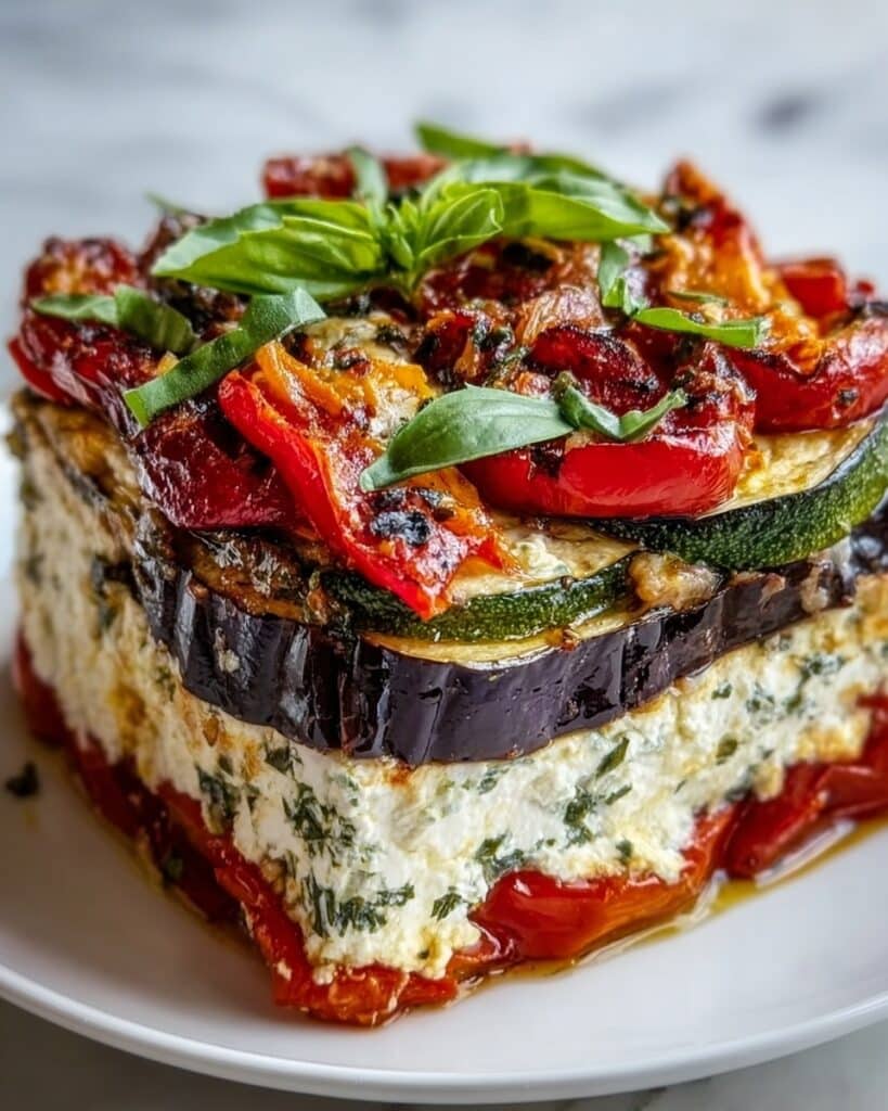 Layered Mediterranean Vegetable Lasagna with Creamy Ricotta Recipe