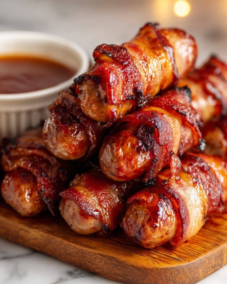 Savory Bacon-Wrapped Little Smokies with Brown Sugar Glaze Recipe