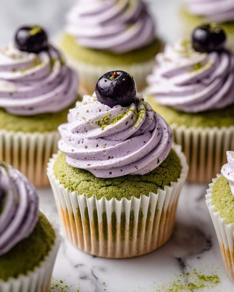 Mulberry Matcha Cupcakes Recipe